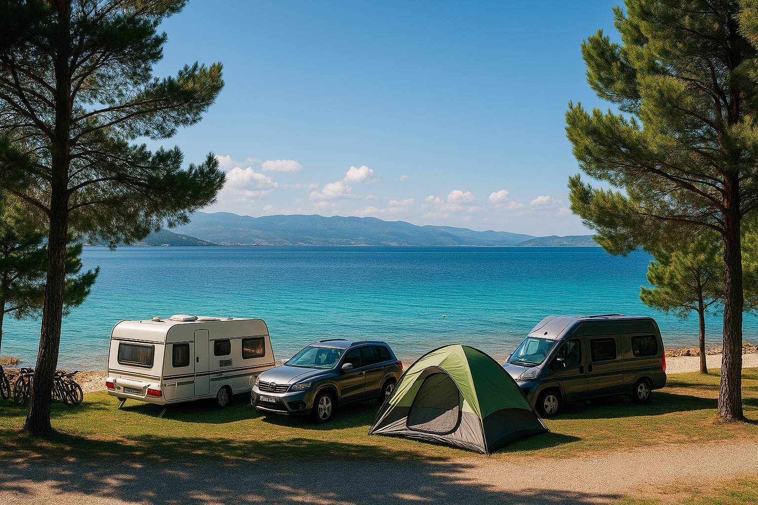 Mirno kamp mjesto s prirodom